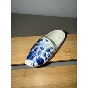 Royal Delft Clog Shoe 1812 Hand Painted And Signed Floral Antique